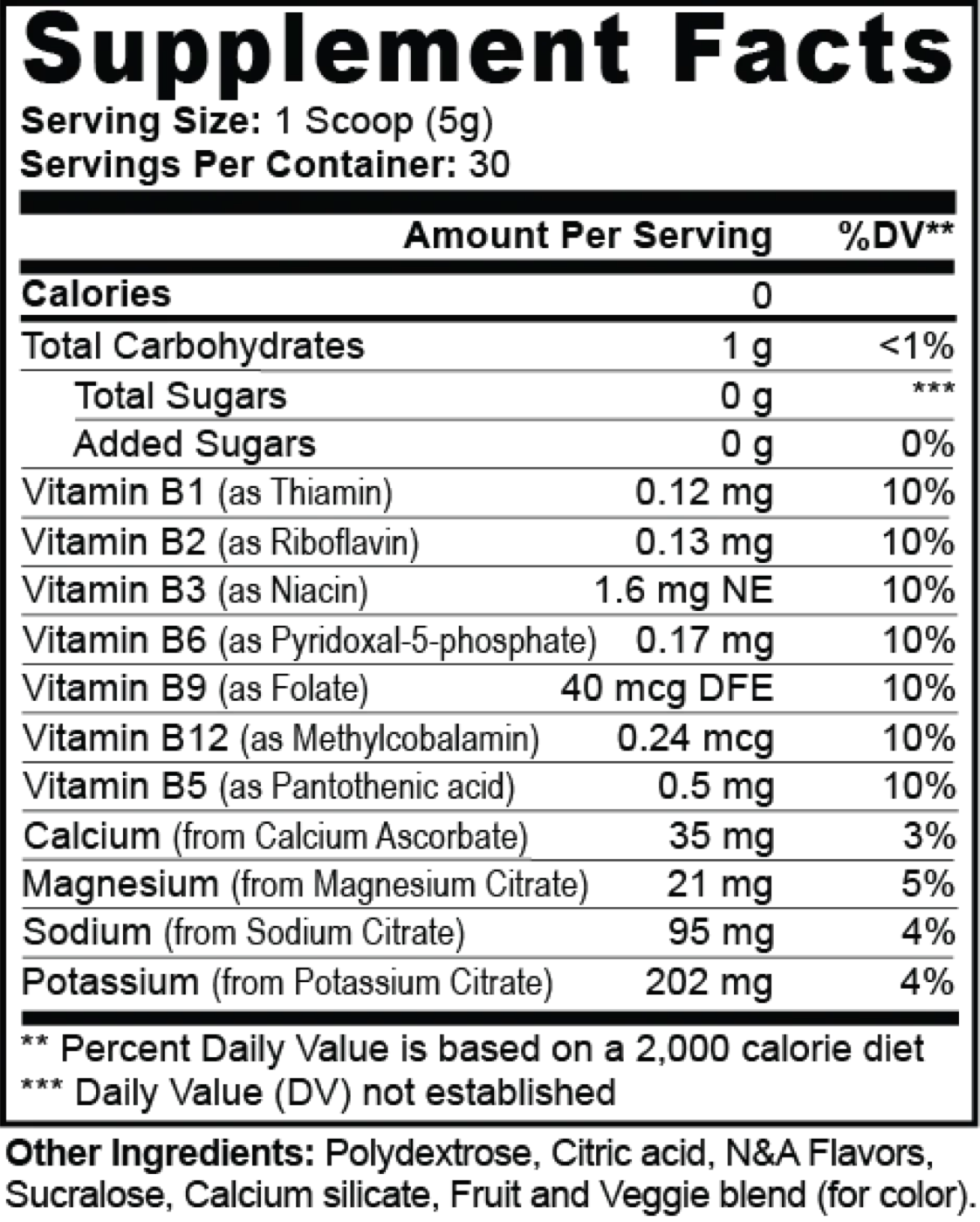 HYDRAFLOW POWDER PEACH MANGO — Supplement Facts label
